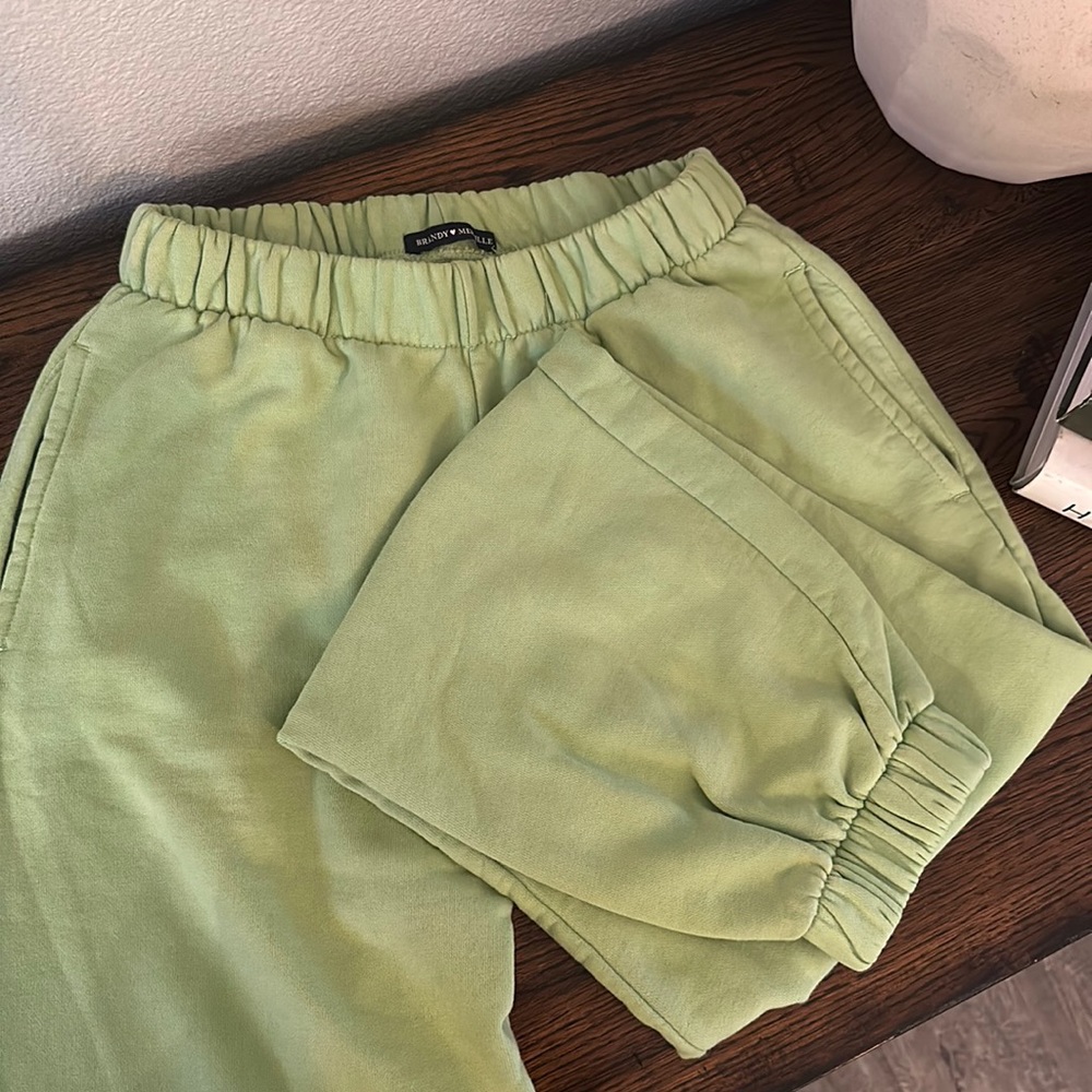 Brandy Melville Sweatpants Light Green Pre owned